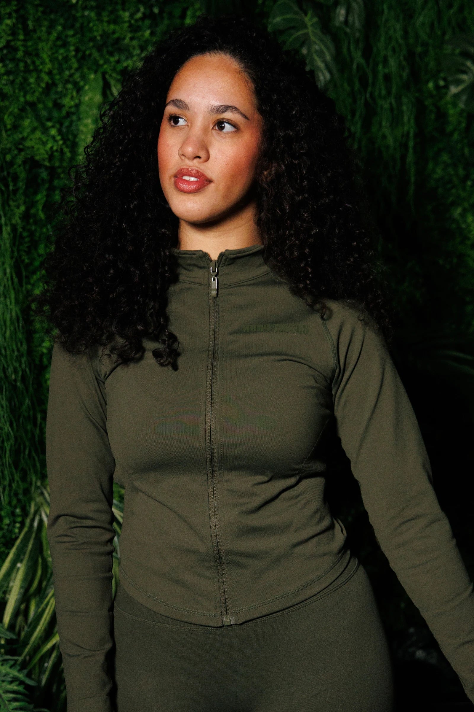 Curve Define Jacket Olive