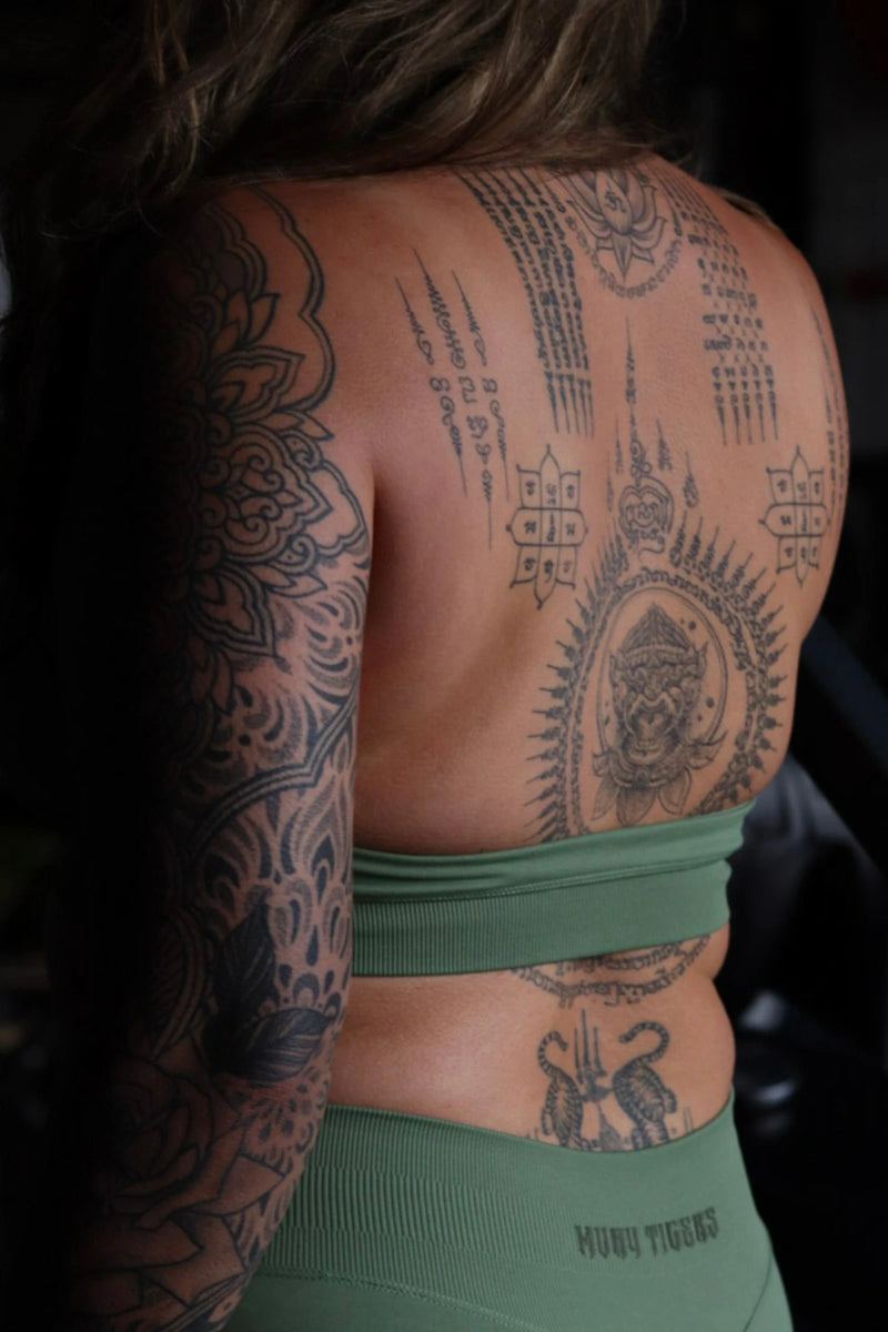 Elevate Halter Bra Soft Pistachio