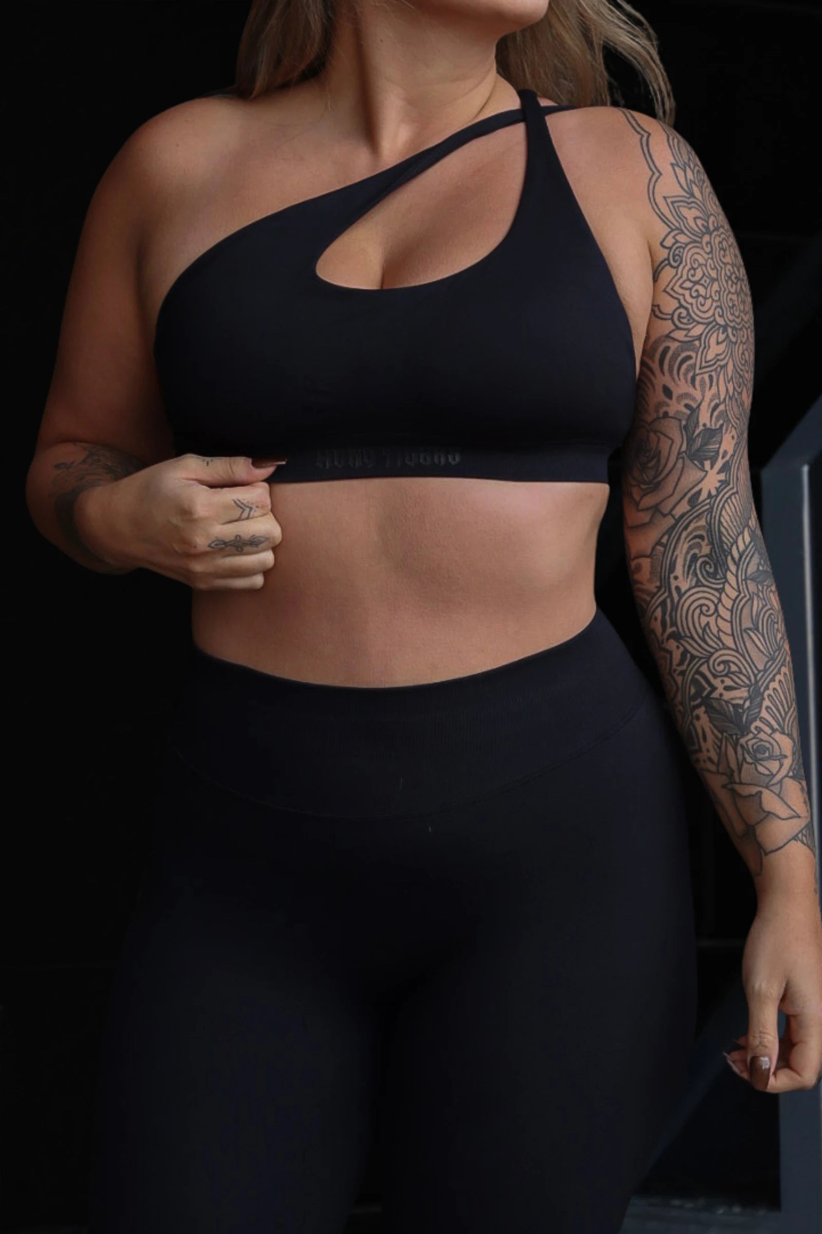 One Shoulder Bra Onyx