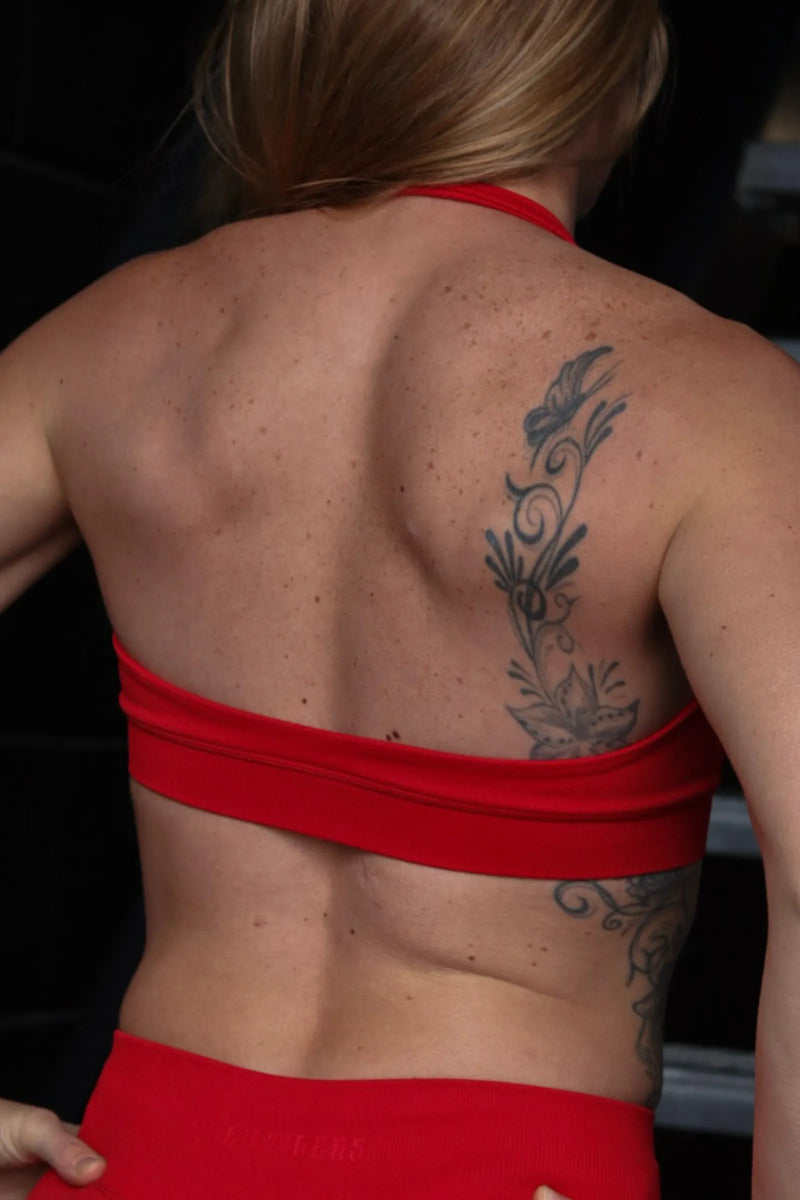 Elevate Halter Bra Passion Red