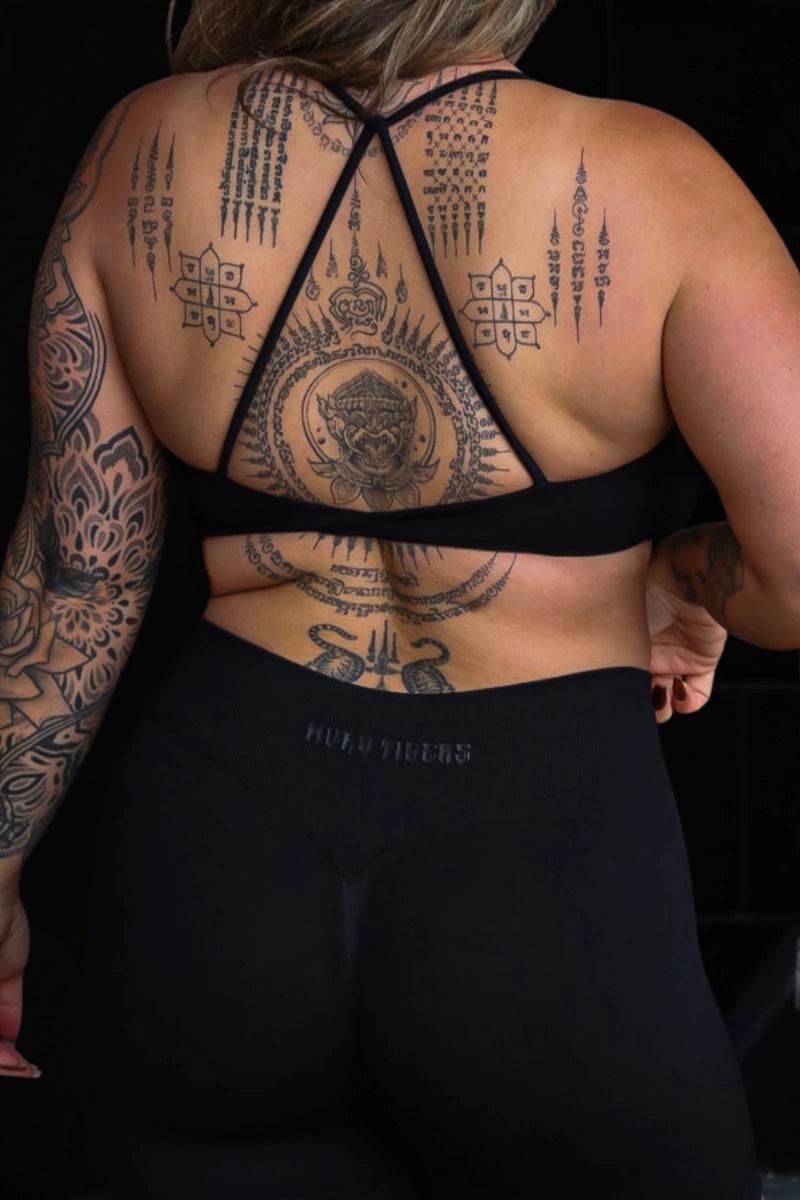 Twisted Back Bra Onyx